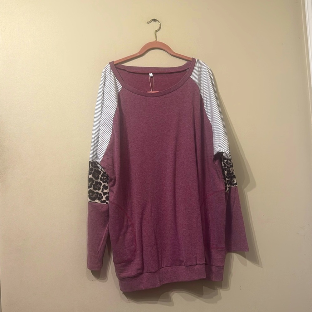 Ploknrd Plus Size Women's Striped Animal Print Solid Color Sweater 20W New NWT